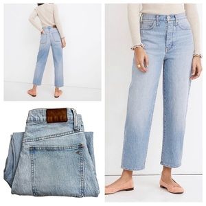Madewell Balloon Jeans High Rise Crop 80’s Style Button Closure-Size 28